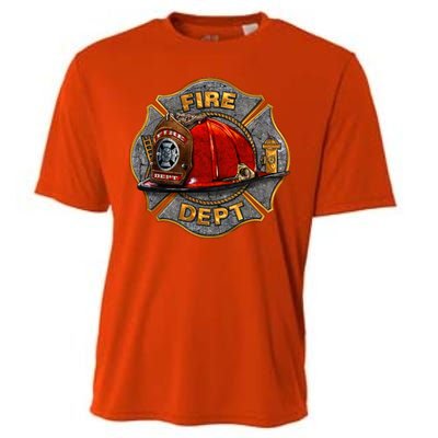 Maltese Fire Dept. Helmet Cooling Performance Crew T-Shirt