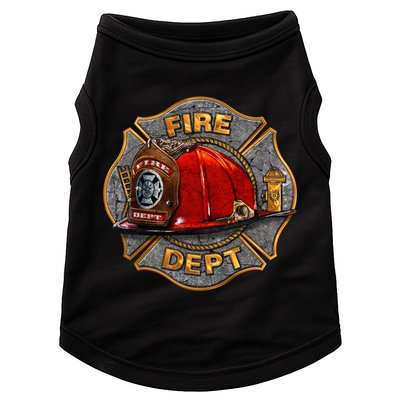 Maltese Fire Dept. Helmet Doggie Tank