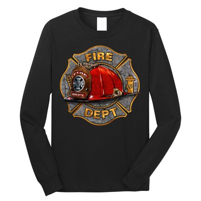 Maltese Fire Dept. Helmet Long Sleeve Shirt