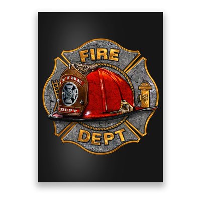 Maltese Fire Dept. Helmet Poster