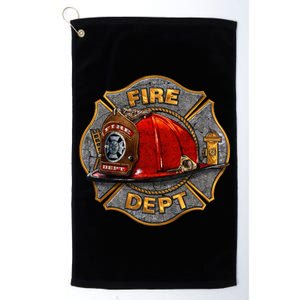 Maltese Fire Dept. Helmet Platinum Collection Golf Towel