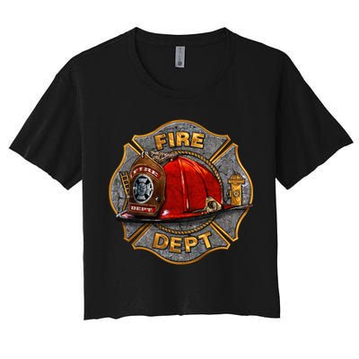 Maltese Fire Dept. Helmet Crop Top