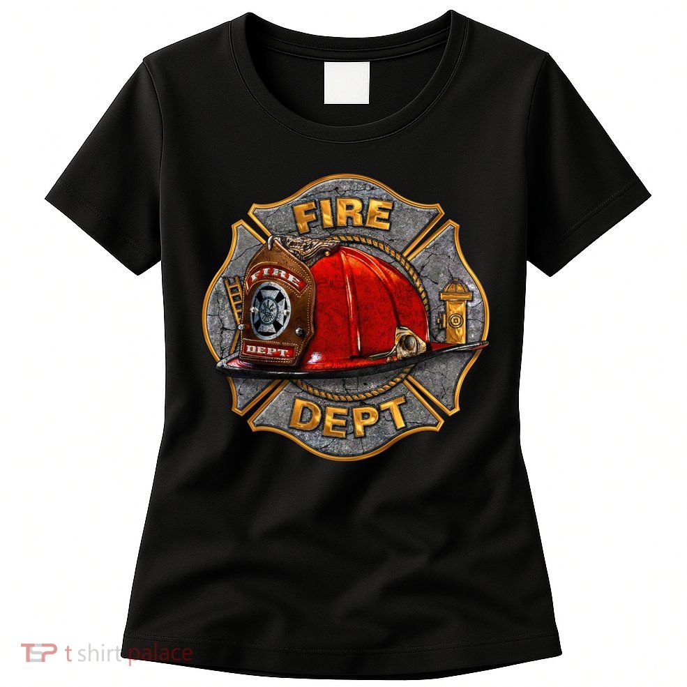 Maltese Fire Dept. Helmet Womens T-Shirt