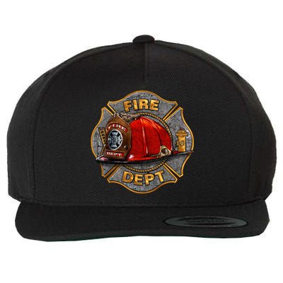 Maltese Fire Dept. Helmet Wool Snapback Cap