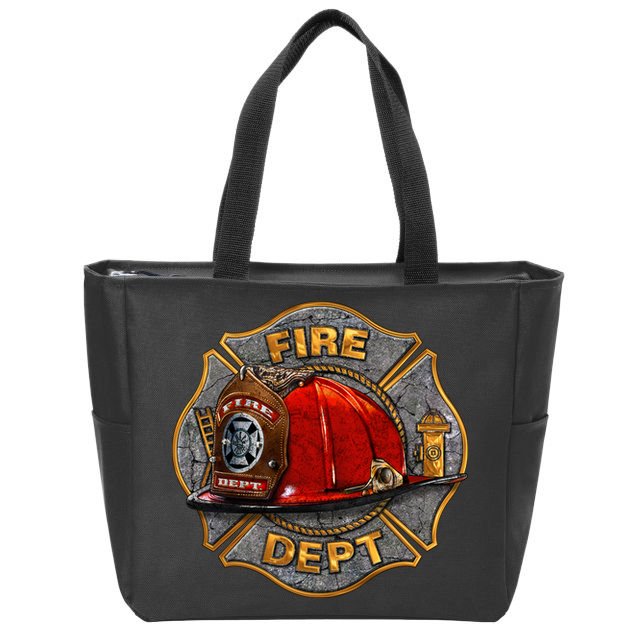 Maltese Fire Dept. Helmet Zip Tote Bag