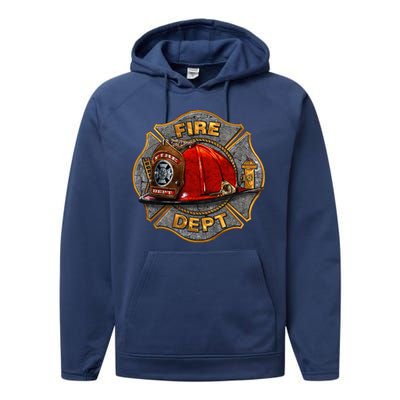 Maltese Fire Dept. Helmet Performance Fleece Hoodie