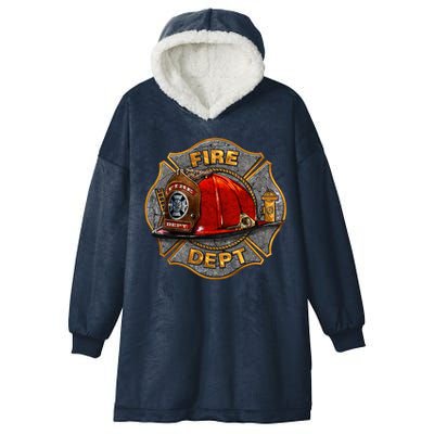 Maltese Fire Dept. Helmet Hooded Wearable Blanket