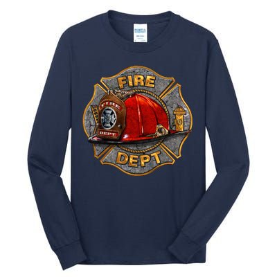 Maltese Fire Dept. Helmet Tall Long Sleeve T-Shirt