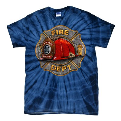 Maltese Fire Dept. Helmet Tie-Dye T-Shirt