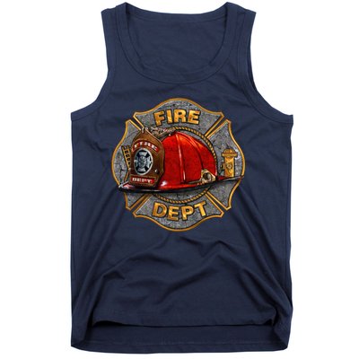 Maltese Fire Dept. Helmet Tank Top