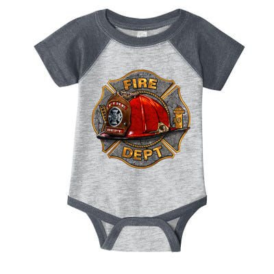 Maltese Fire Dept. Helmet Infant Baby Jersey Bodysuit