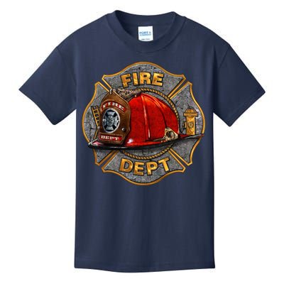 Maltese Fire Dept. Helmet Kids T-Shirt