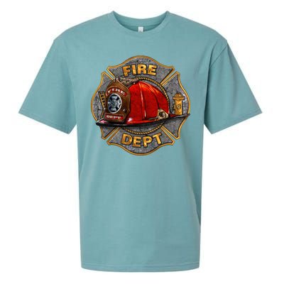 Maltese Fire Dept. Helmet Sueded Cloud Jersey T-Shirt