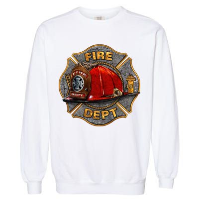 Maltese Fire Dept. Helmet Garment-Dyed Sweatshirt