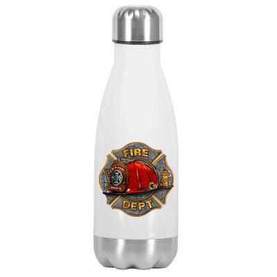 Maltese Fire Dept. Helmet Stainless Steel Insulated Water Bottle