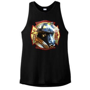 Maltese Fireman Ladies PosiCharge Tri-Blend Wicking Tank