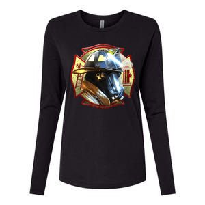 Maltese Fireman Womens Cotton Relaxed Long Sleeve T-Shirt