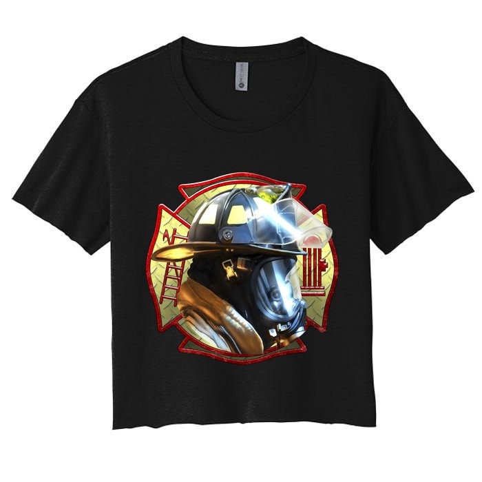 Maltese Fireman Women's Crop Top Tee