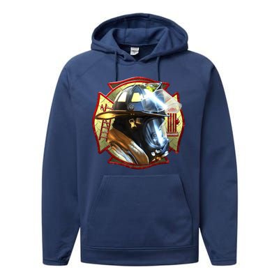 Maltese Fireman Performance Fleece Hoodie