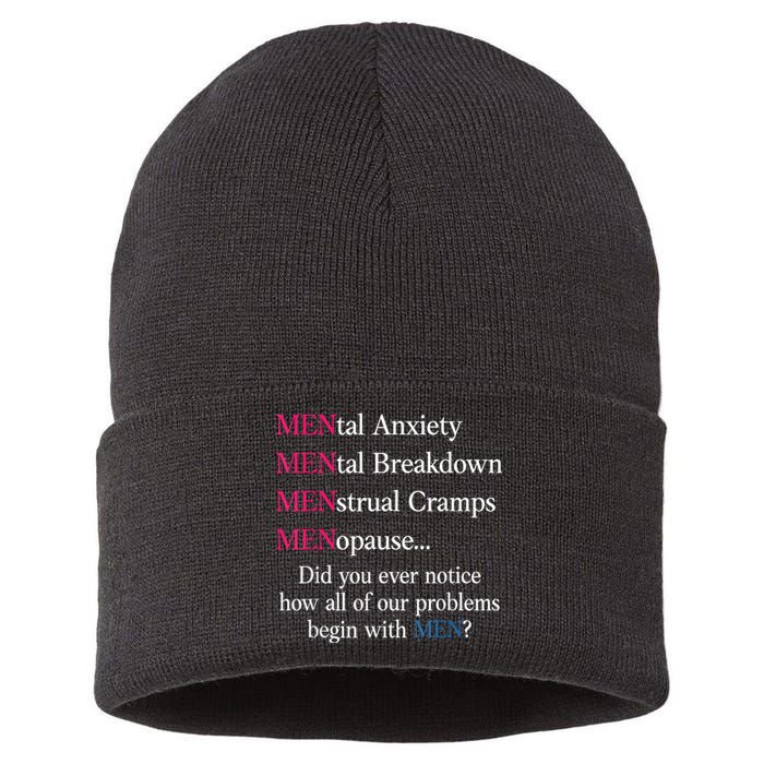 Mental Anxiety Mental Breakdown Menstrual Cramps Menopause Sustainable Knit Beanie