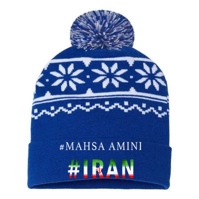 Mahsa Amini MAHSAAMINI Iran USA-Made Snowflake Beanie