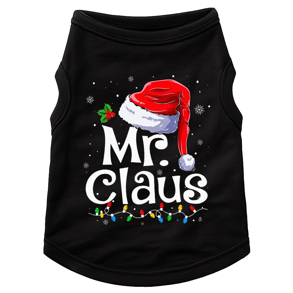 Mr And Mrs Claus Couples Matching Christmas Pajamas Santa Doggie Tank