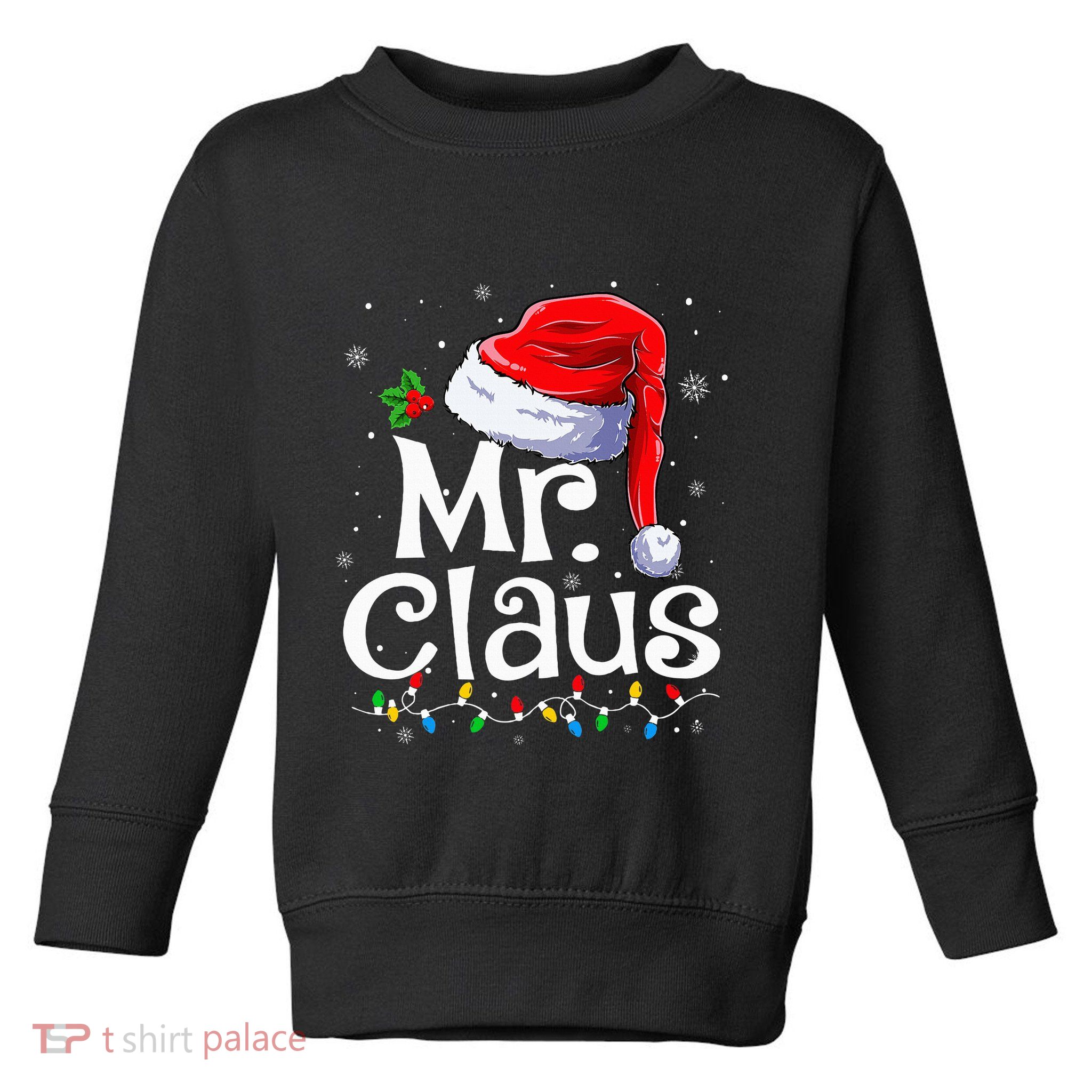 Mr And Mrs Claus Couples Matching Christmas Pajamas Santa Toddler Sweatshirt