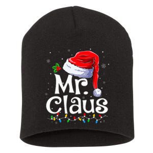 Mr And Mrs Claus Couples Matching Christmas Pajamas Santa Short Acrylic Beanie