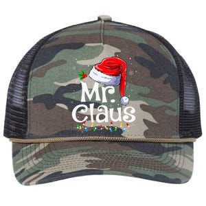 Mr And Mrs Claus Couples Matching Christmas Pajamas Santa Retro Rope Trucker Hat Cap