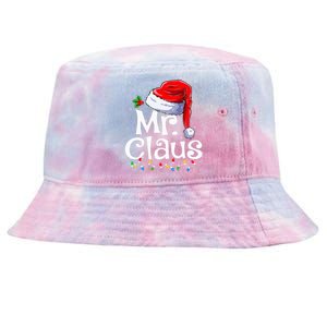 Mr And Mrs Claus Couples Matching Christmas Pajamas Santa Tie-Dyed Bucket Hat