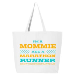 Mommie And Marathon Runner Funny Running Humor Sprinting Mom Gift 25L Jumbo Tote