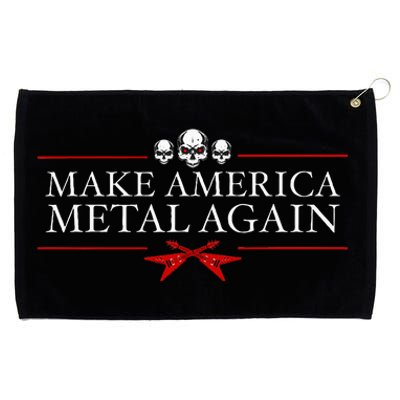 Make America Metal Again Trump Rock Heavy Music Thrash Grommeted Golf Towel