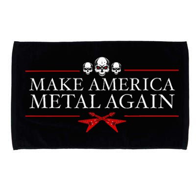 Make America Metal Again Trump Rock Heavy Music Thrash Microfiber Hand Towel