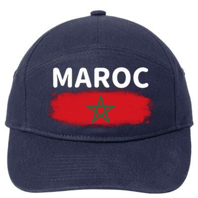 Moorish American Morocco Flag Moroccan Soccer Supporterer 7-Panel Snapback Hat