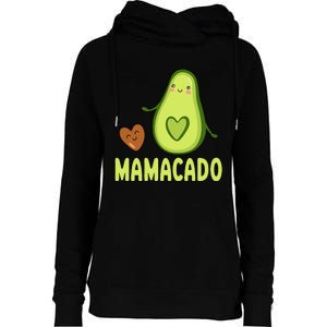 Mamacado Avocado Mama Funny Avocado Womens Funnel Neck Pullover Hood