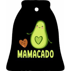 Mamacado Avocado Mama Funny Avocado Ceramic Bell Ornament