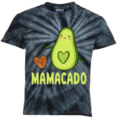 Mamacado Avocado Mama Funny Avocado Kids Tie-Dye T-Shirt