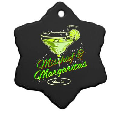 Mischief And Margaritas For Sophisticated Party Ladies Funny Gift Ceramic Star Ornament