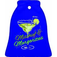 Mischief And Margaritas For Sophisticated Party Ladies Funny Gift Ceramic Bell Ornament