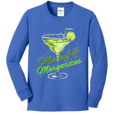 Mischief And Margaritas For Sophisticated Party Ladies Funny Gift Kids Long Sleeve Shirt