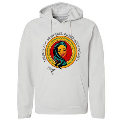 Missing And Murdered Indigenous Women Native American Performance Fleece Hoodie