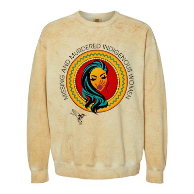 Missing And Murdered Indigenous Women Native American Colorblast Crewneck Sweatshirt