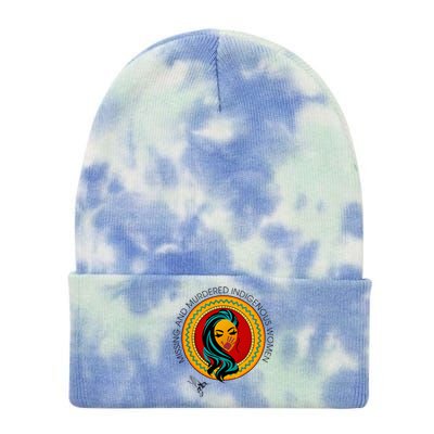 Missing And Murdered Indigenous Women Native American Tie Dye 12in Knit Beanie