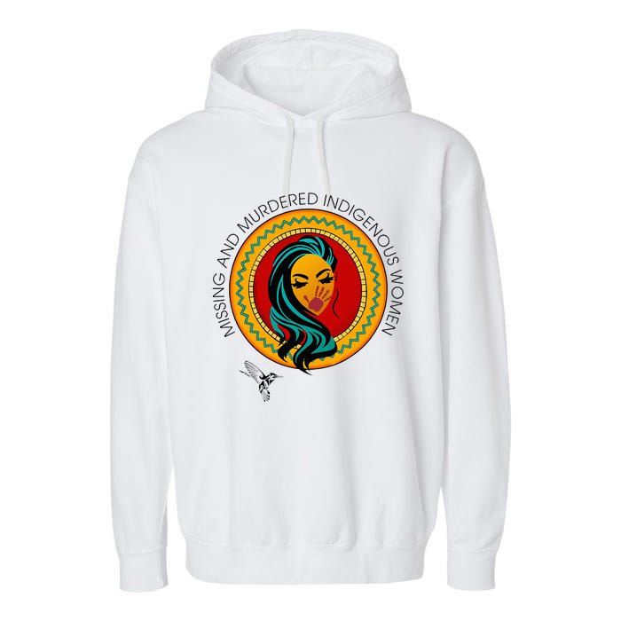 Missing And Murdered Indigenous Women Native American Garment-Dyed Fleece Hoodie