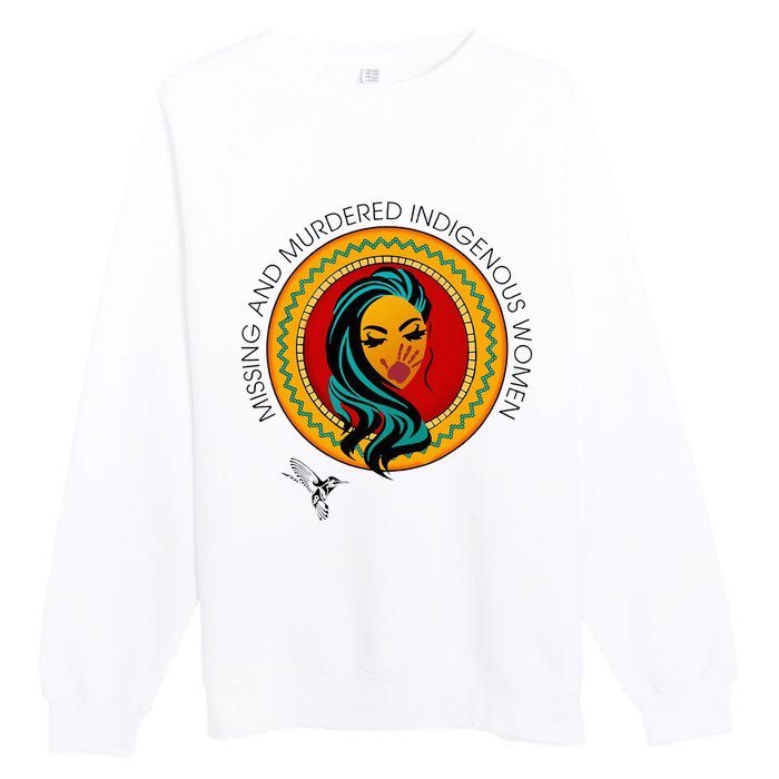 Missing And Murdered Indigenous Women Native American Premium Crewneck Sweatshirt