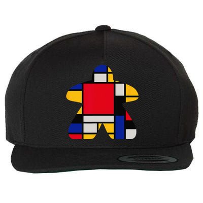 Modern Art Meeple Wool Snapback Cap