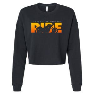 Motorcycle Apparel Motorcycle Cropped Pullover Crew