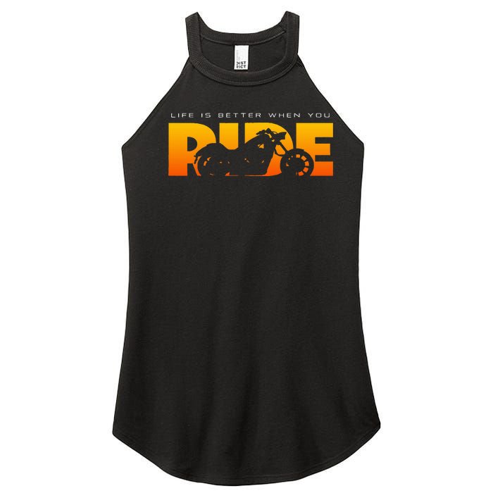 Motorcycle Apparel Motorcycle Women's Perfect Tri Rocker Tank