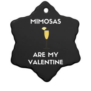 Mimosas Are My Valentine Funny Antigiftvalentine's Day Cute Gift Ceramic Star Ornament