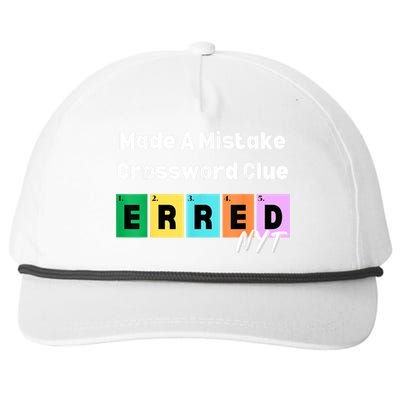 Made A Mistake Erred Nyt Snapback Five-Panel Rope Hat